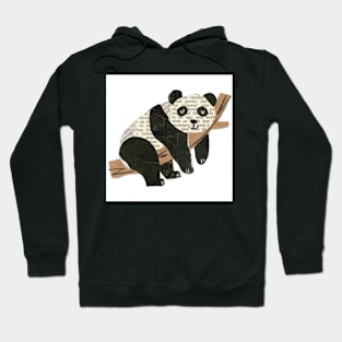 newspaper cutting panda Hoodie